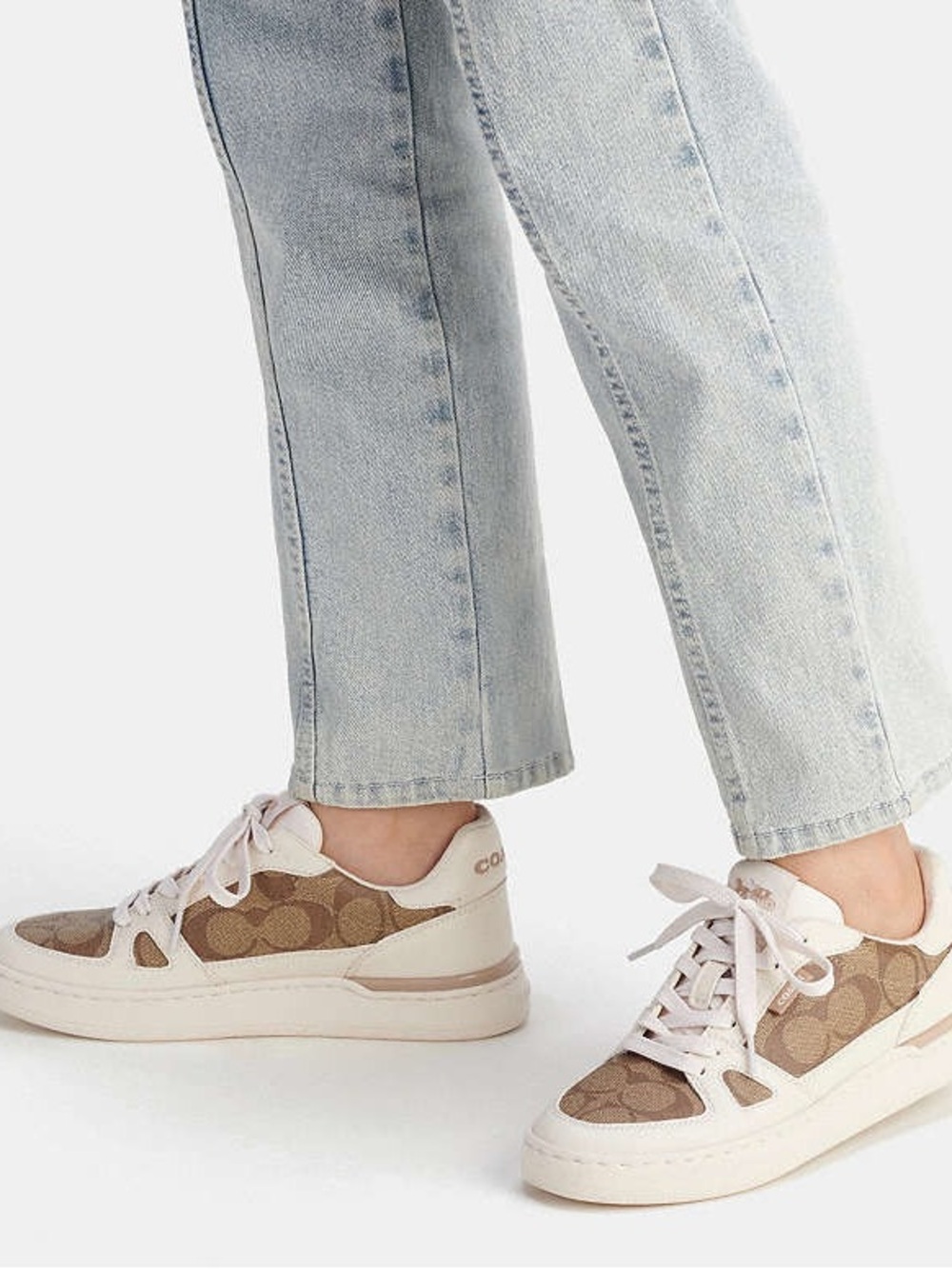 Coach Clip Court Low Top Sneaker In Signature Canvas - Picture 8 of 14
